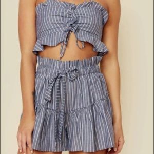 Striped skirt set